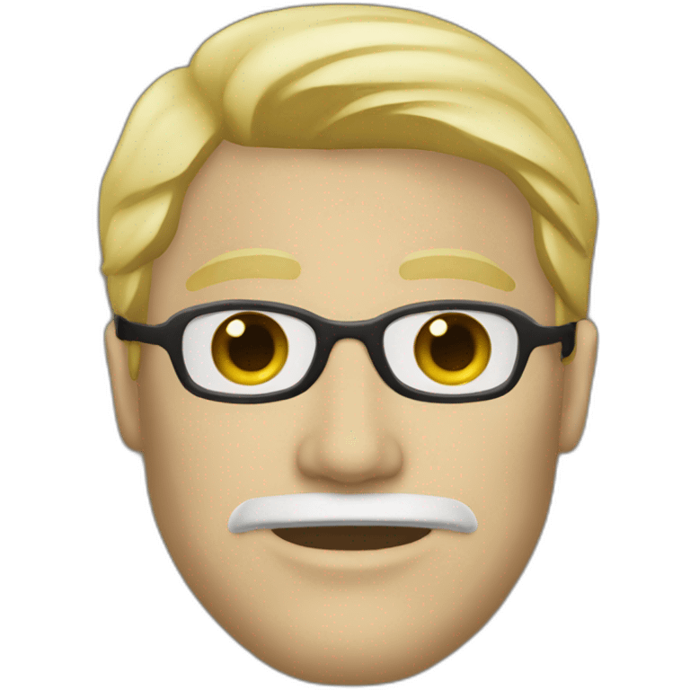 blonde man wearing anonymous mask emoji