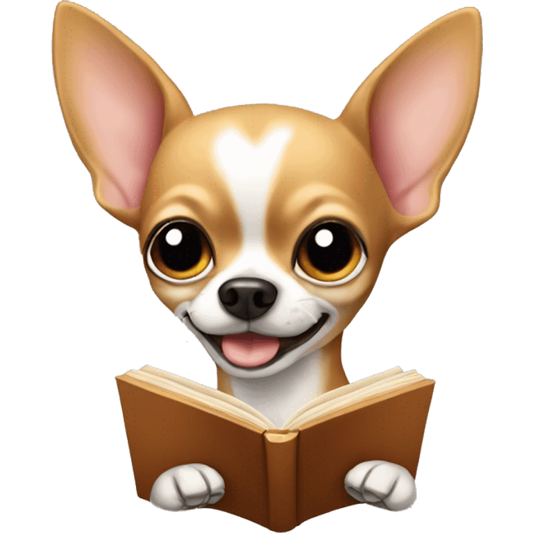 chihuahua and opened book emoji