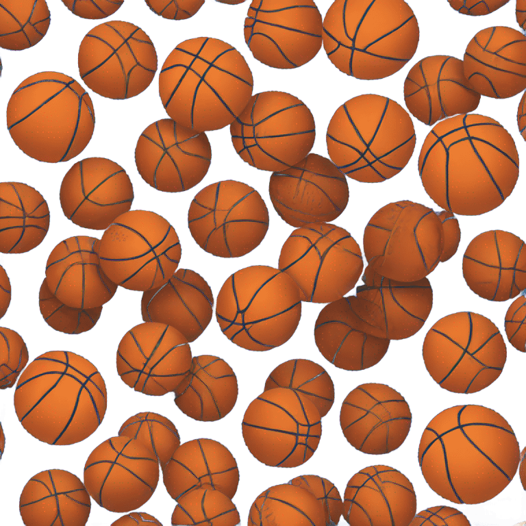 Orange and blue basketball emoji