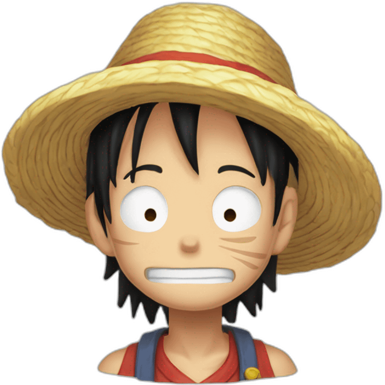 Luffy triste qui est en train de voir sin frère mourir emoji