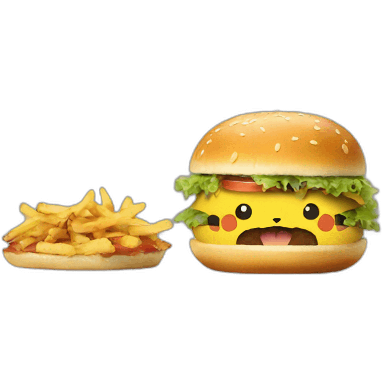 Pikachu burger emoji