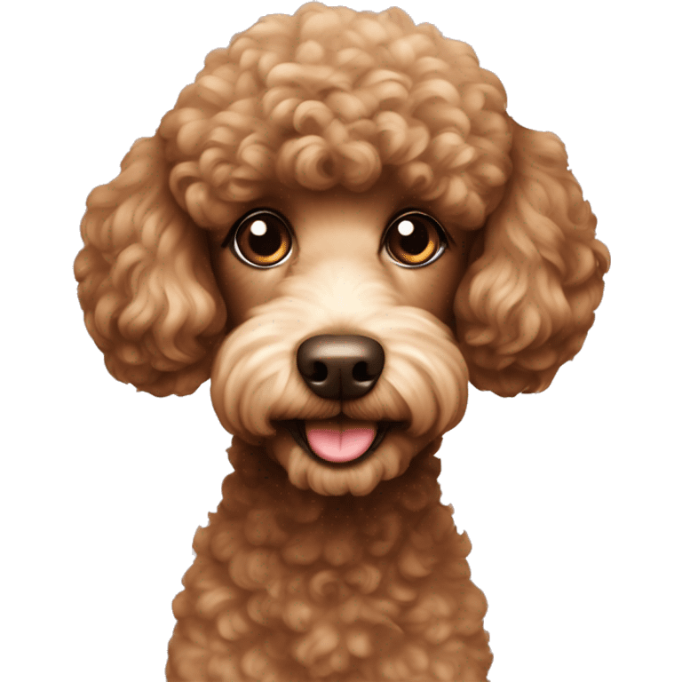 dog poodle with brown ful  emoji