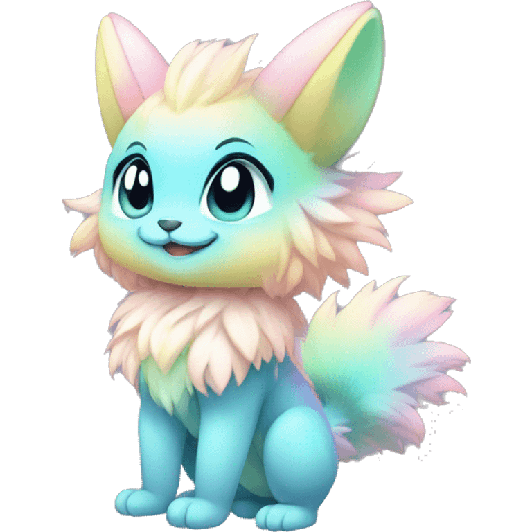 Anthro-Pastel-Gradient-Fur-Sona-Chibi-Shiny-Fakémon full body emoji