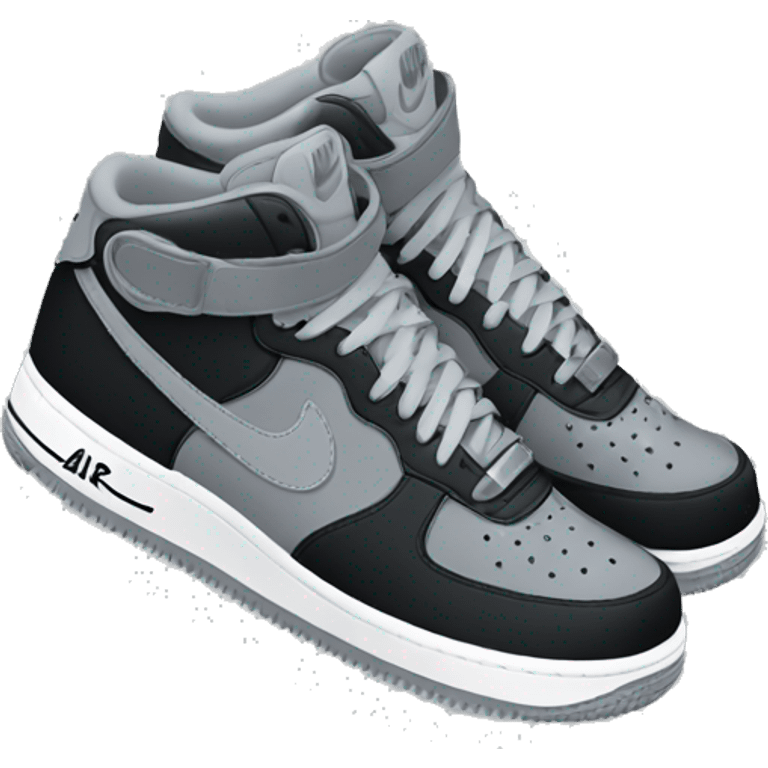 nike air forces black and grey emoji