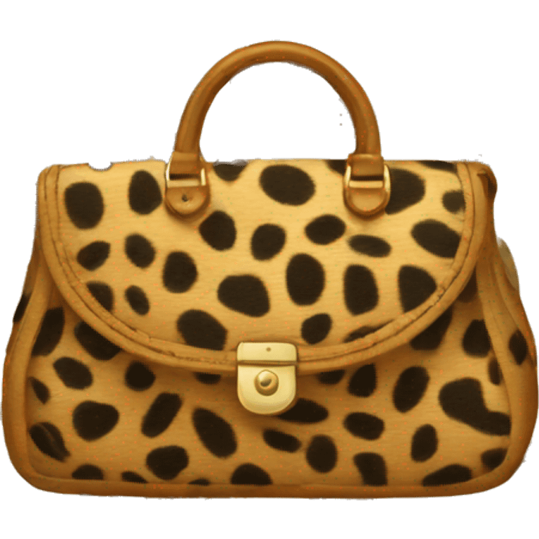 purse with cheetah print  emoji