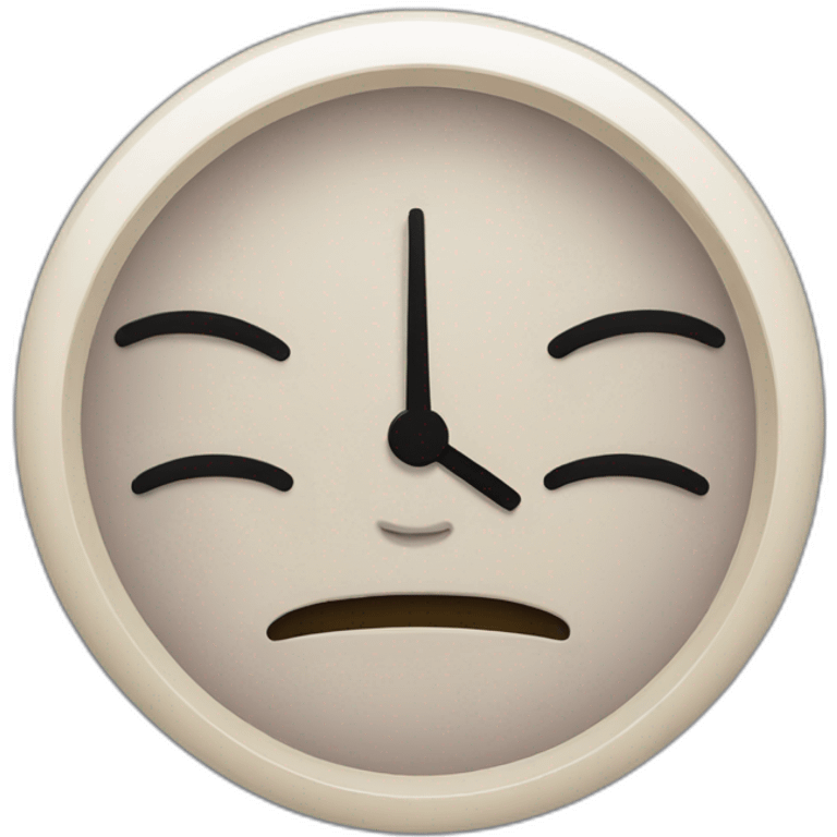 sleep face over tiny clock emoji