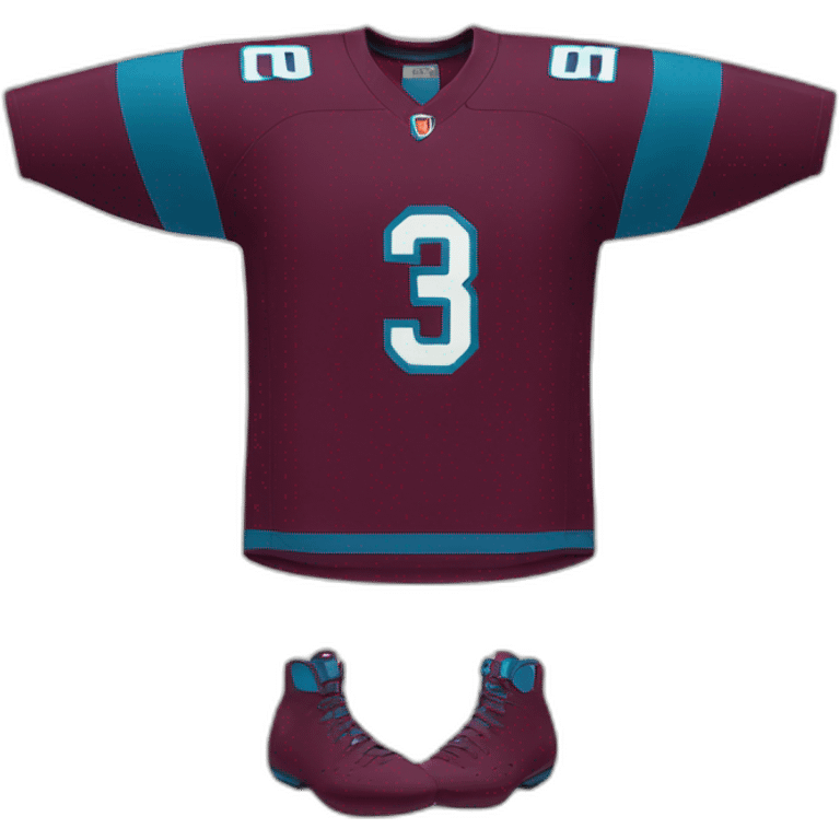 Burgundy blue jersey emoji