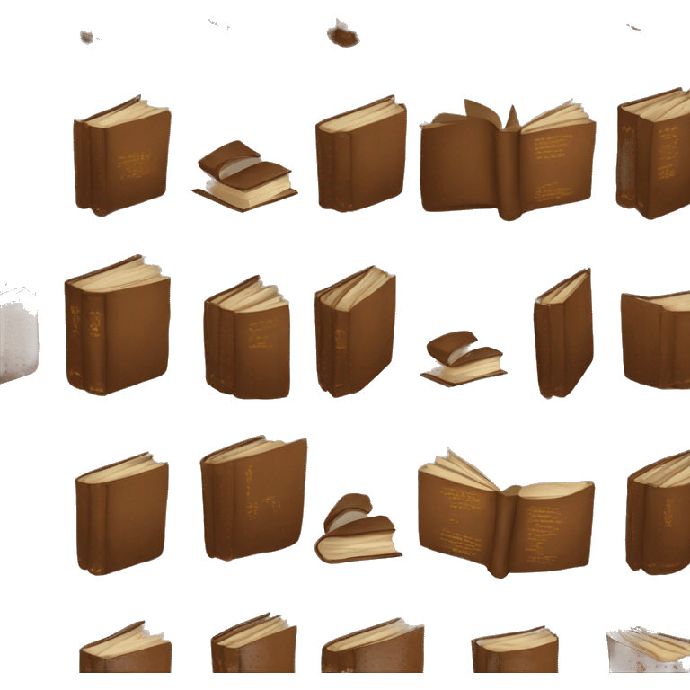 Brown books emoji