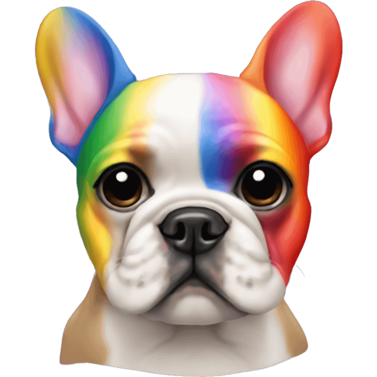 French bulldog Gay pride emoji