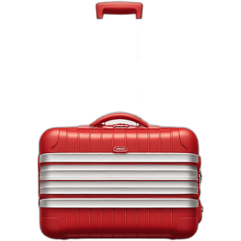 One Rimowa red Essential Cabin luggage emoji