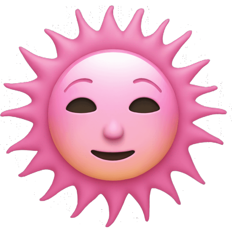 Pink sun emoji