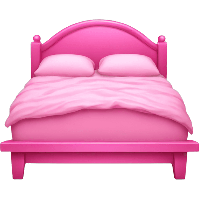 Pink glossy bed emoji