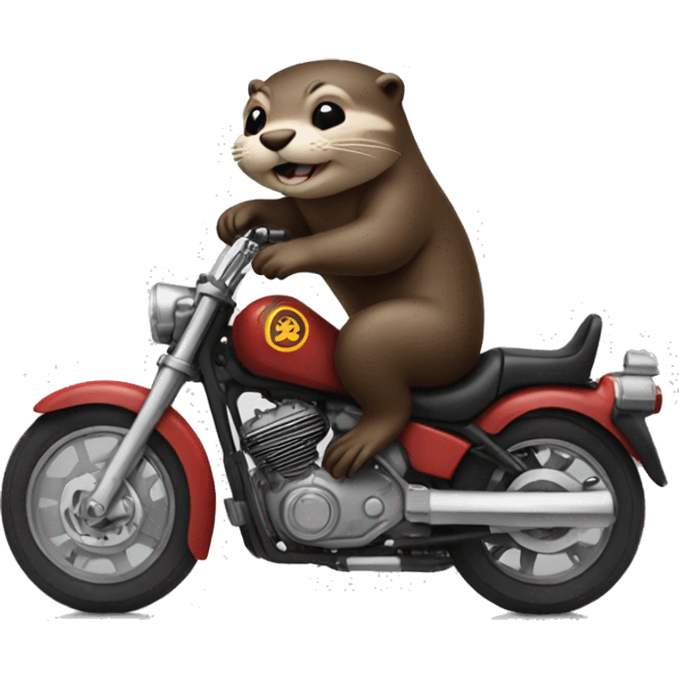 Otter on a motorcycle  emoji