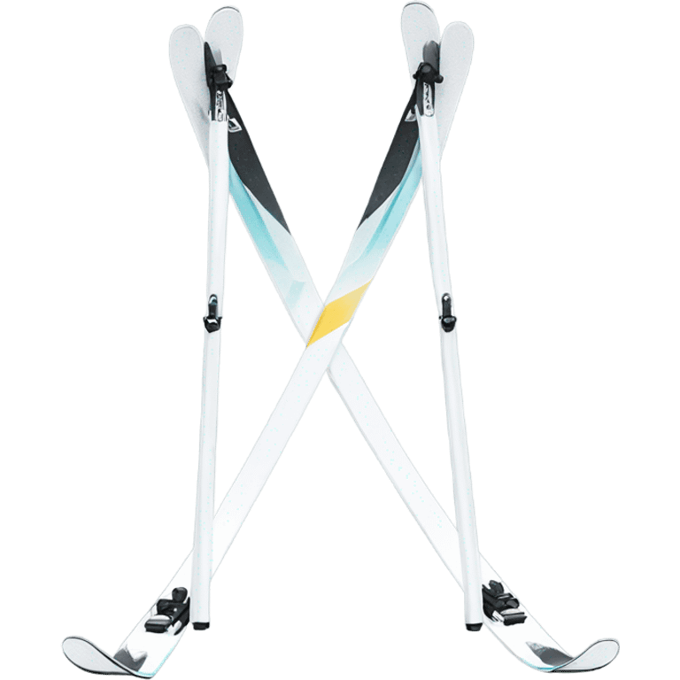 Two white skis emoji