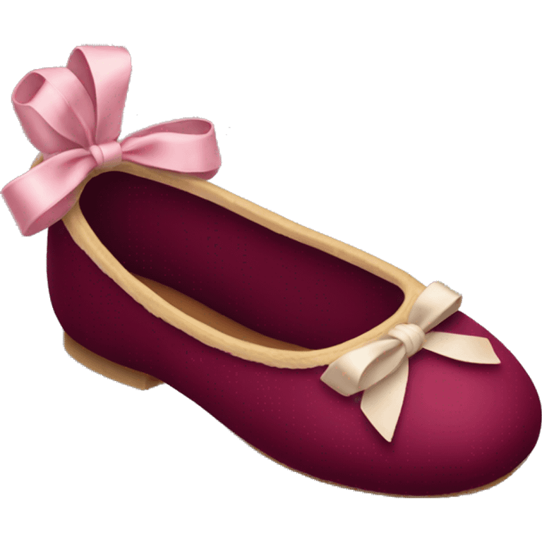 burgundy ballet slippers emoji