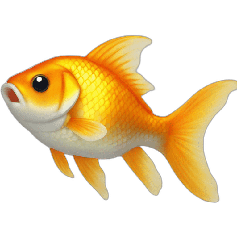 A derpy goldfish emoji