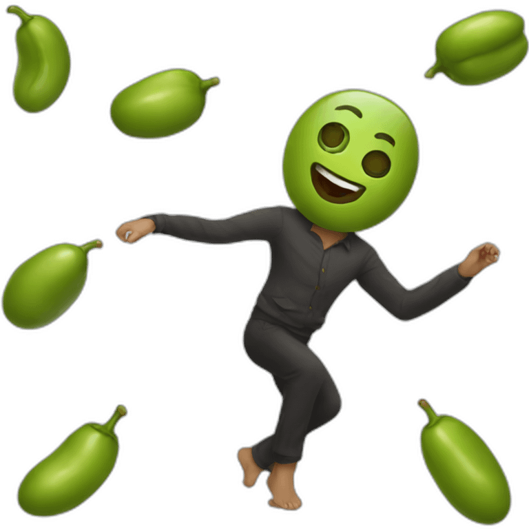 Dancing bean emoji