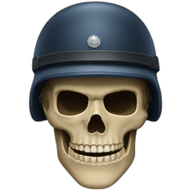 military skull helmet policeman emoji