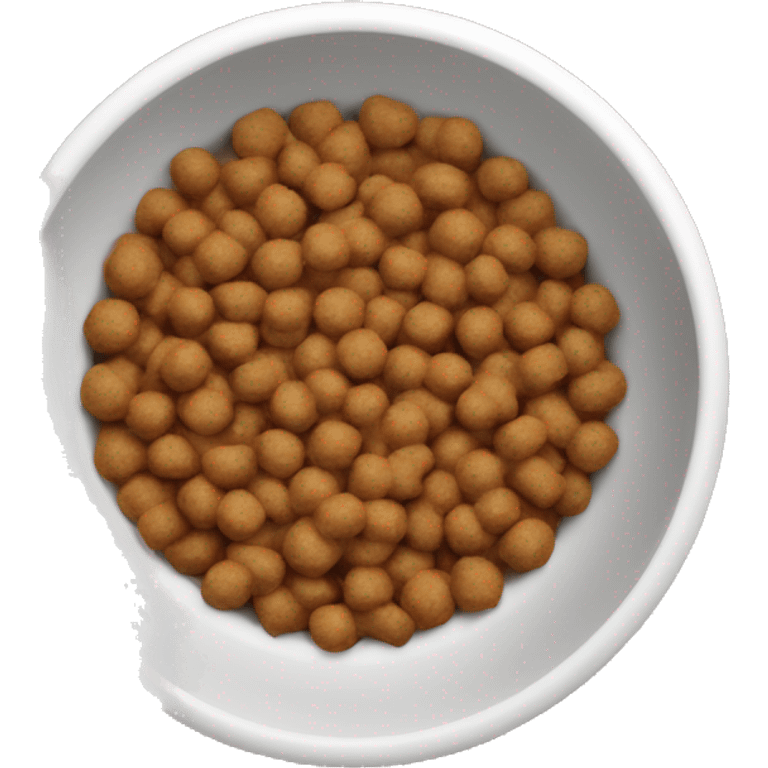 Dog food in bowl  emoji