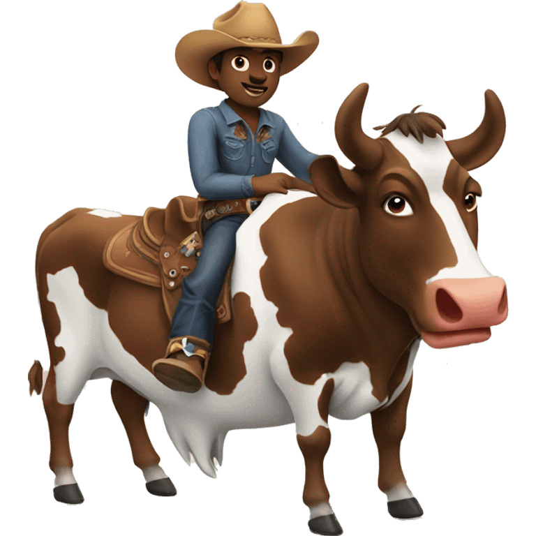 Cowboy on a cow  emoji