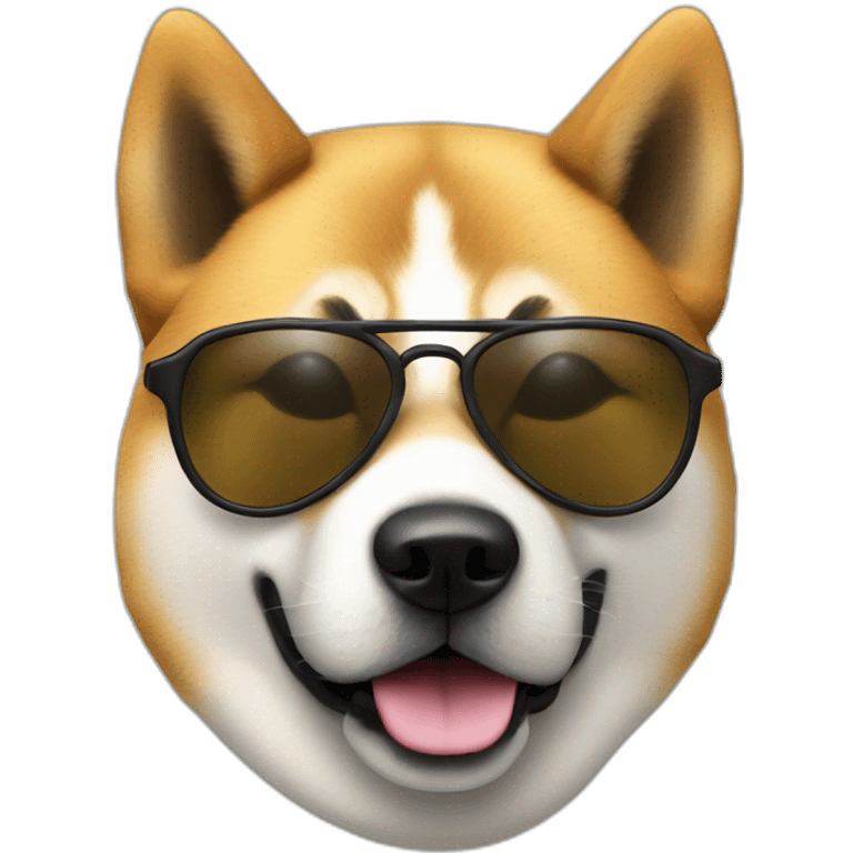 Akita inu mit Sonnenbrille emoji