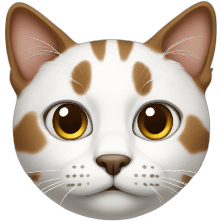 Cat white and brown emoji