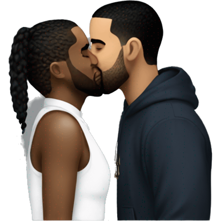 p diddy kissing drake emoji