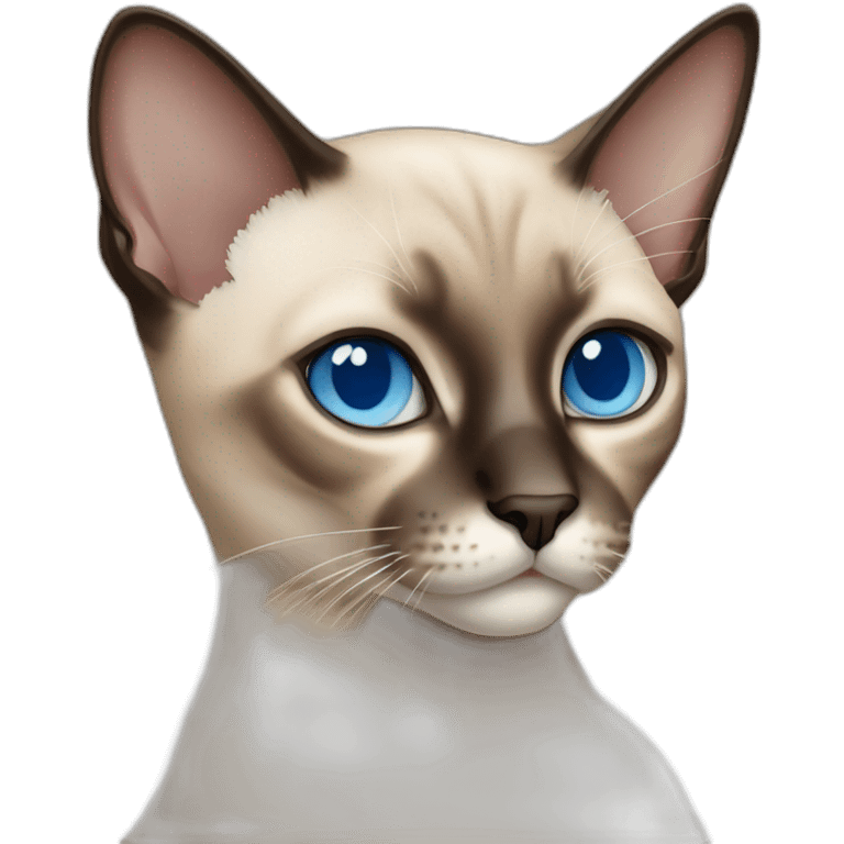 siamese cat with blue eyes emoji