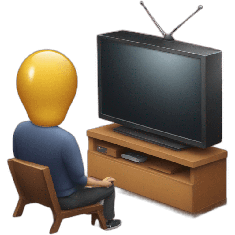 remote box controlling a tv emoji