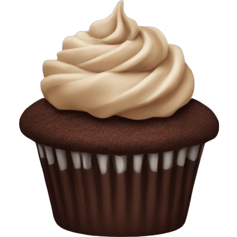 Chocolate cupcake emoji