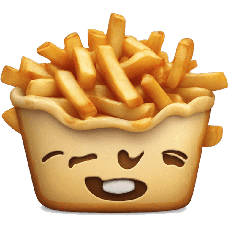 Poutine qui mange une poutine emoji