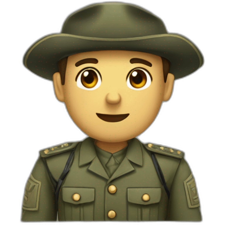 soldado recibiendo ordenes emoji