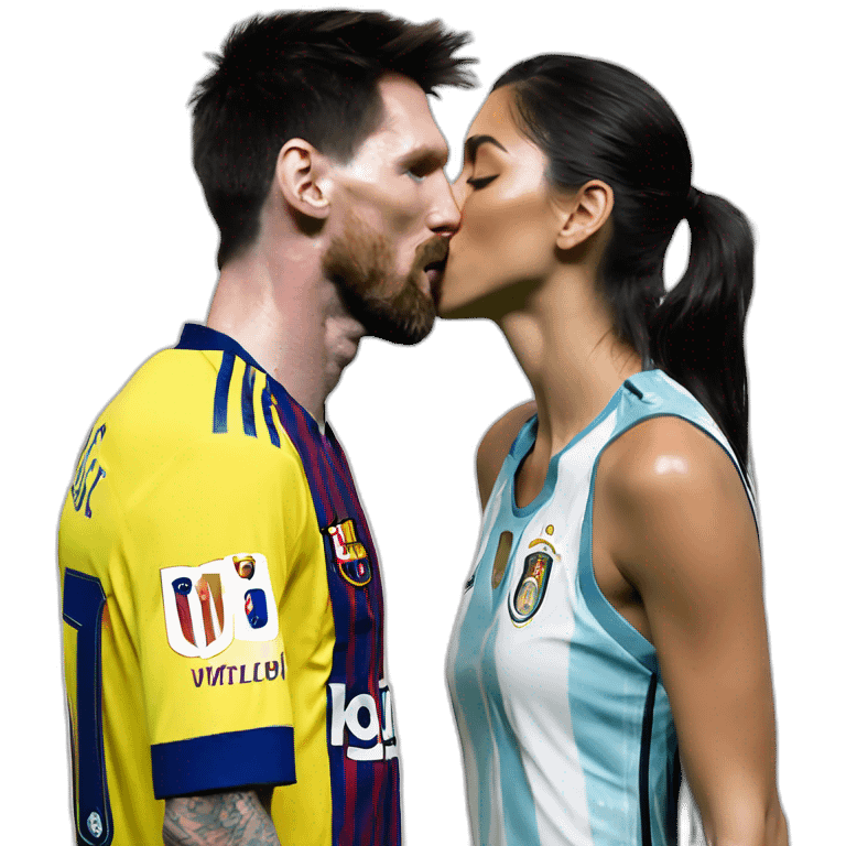 Messi kisses georgina rodriguez emoji