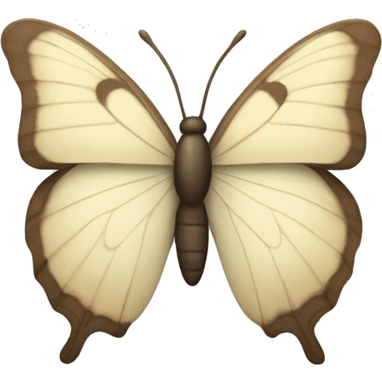 Cream butterfly emoji