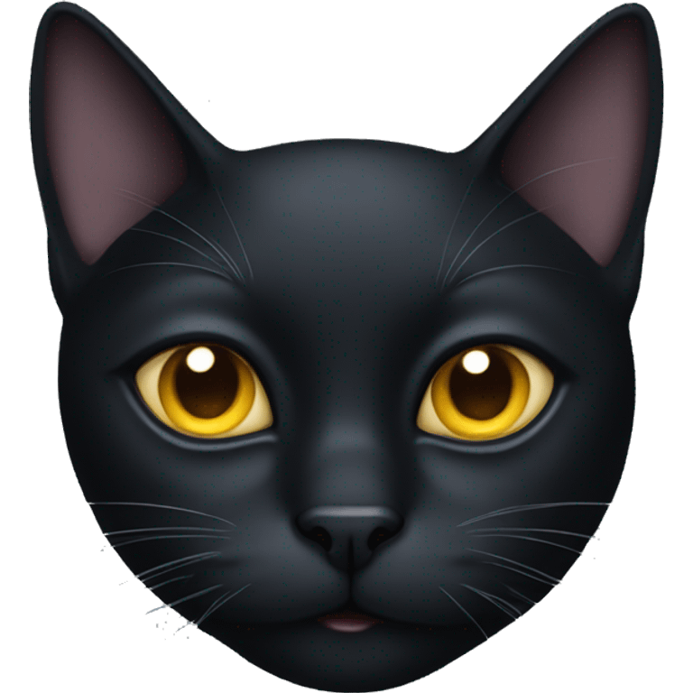 Black cat with one eye emoji