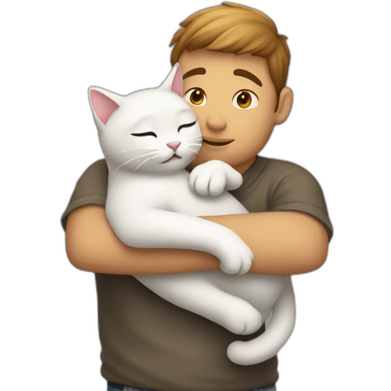 cat and programmer hugging emoji