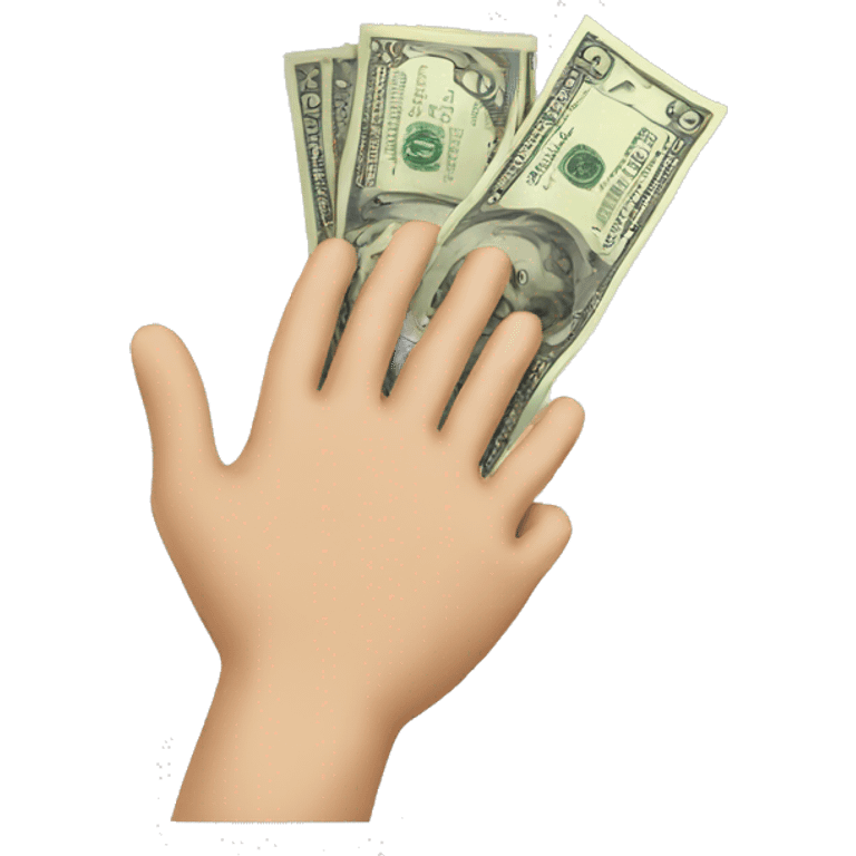 hand with money emoji