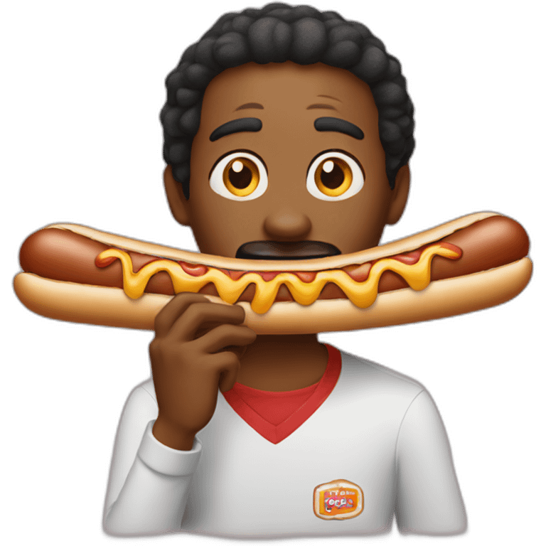 jamal eating a hotdog emoji