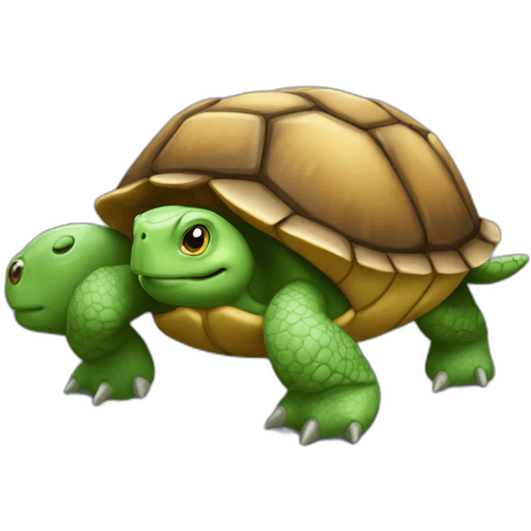 Une tortue super héros emoji