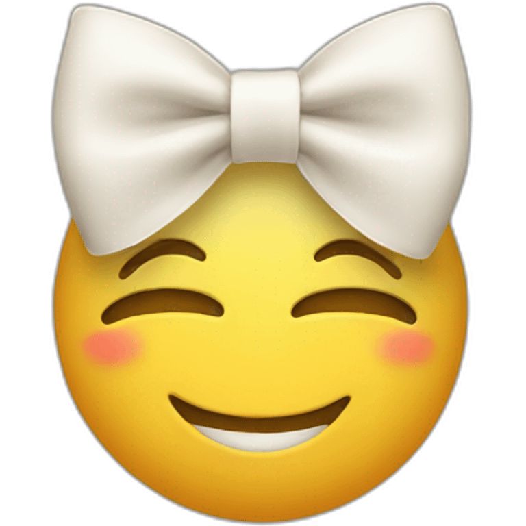 Smiling face with a bow emoji