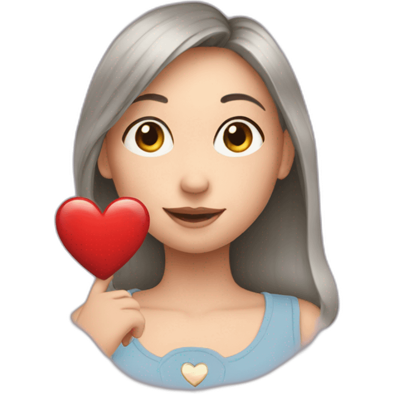 heart with girl  emoji