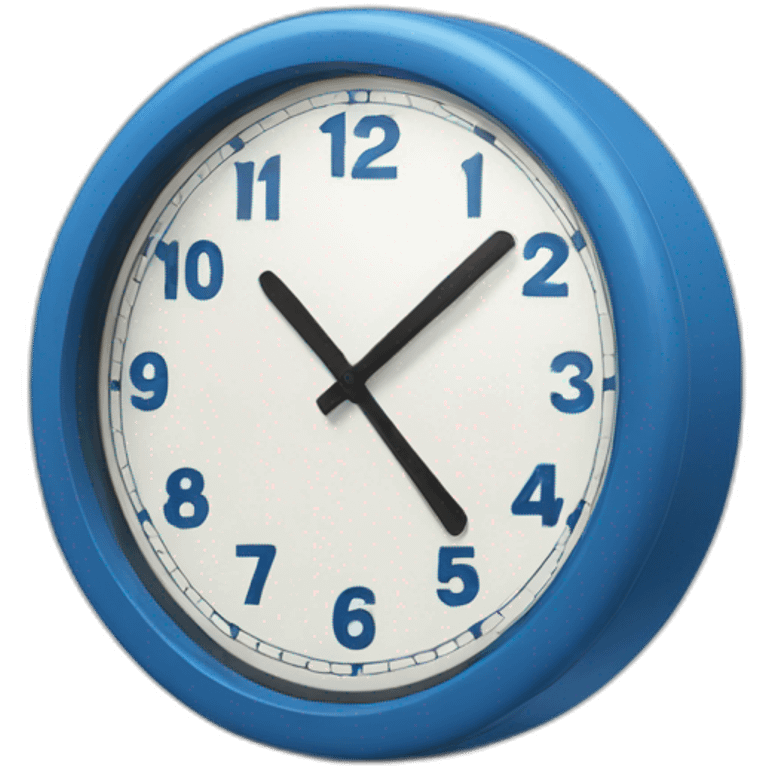 blue clock emoji