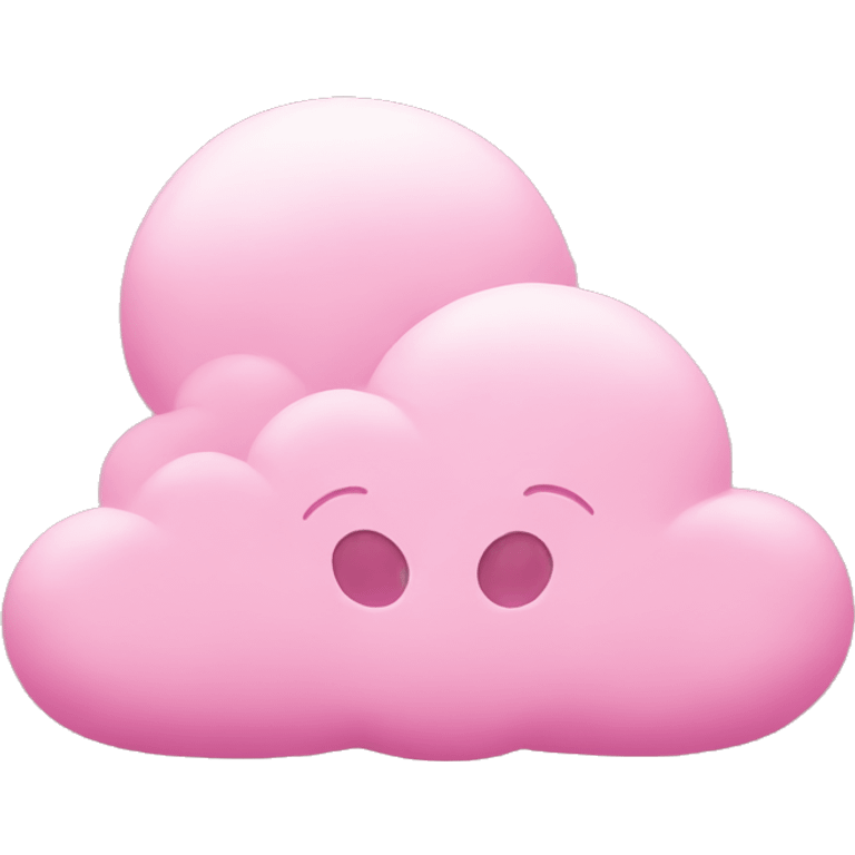 Pink cloud emoji