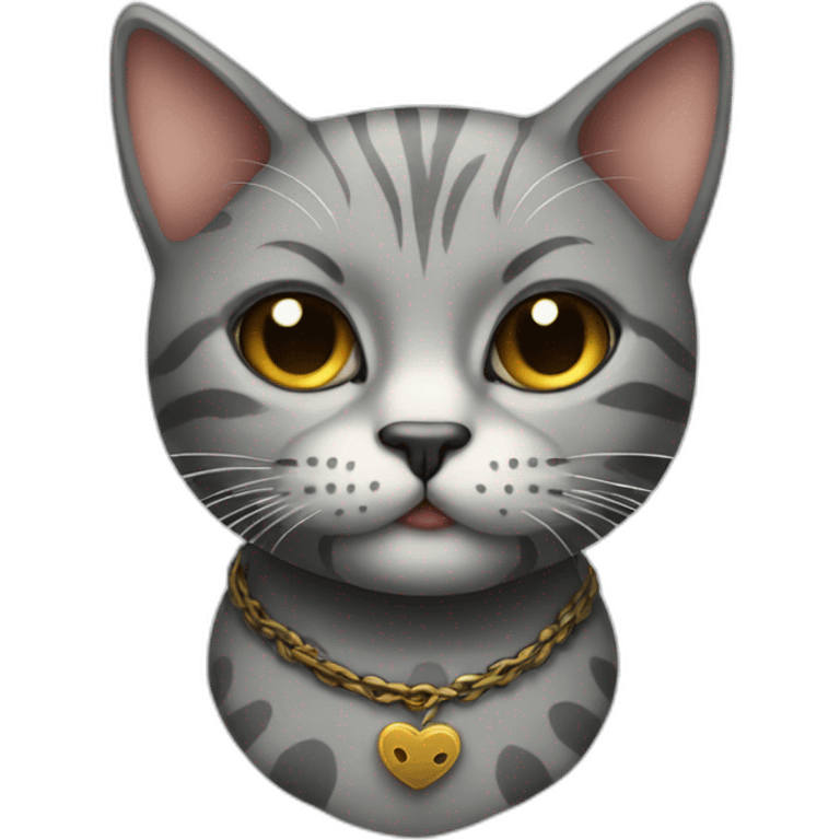 Tattooed cat emoji