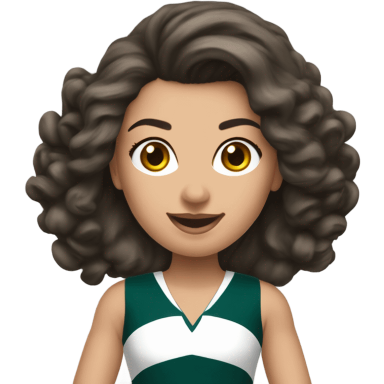 Philadelphia Eagles cheerleader brunette cheer emoji