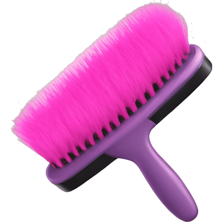 pink hairbrush emoji