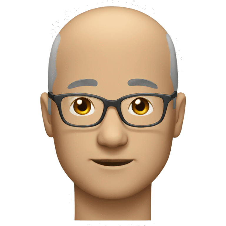 Almost Balding man with clear glasses Chinese  emoji