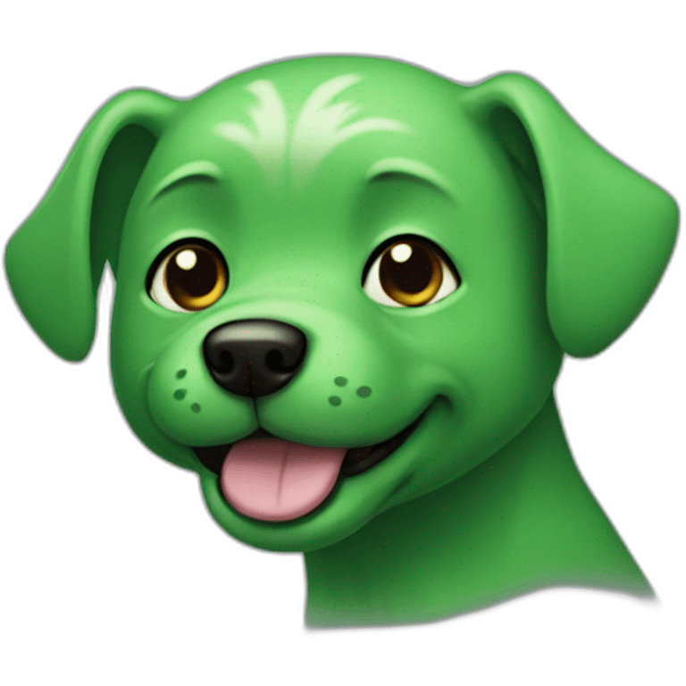 green dog emoji