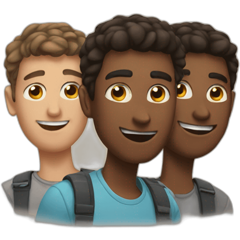 Three buddies emoji