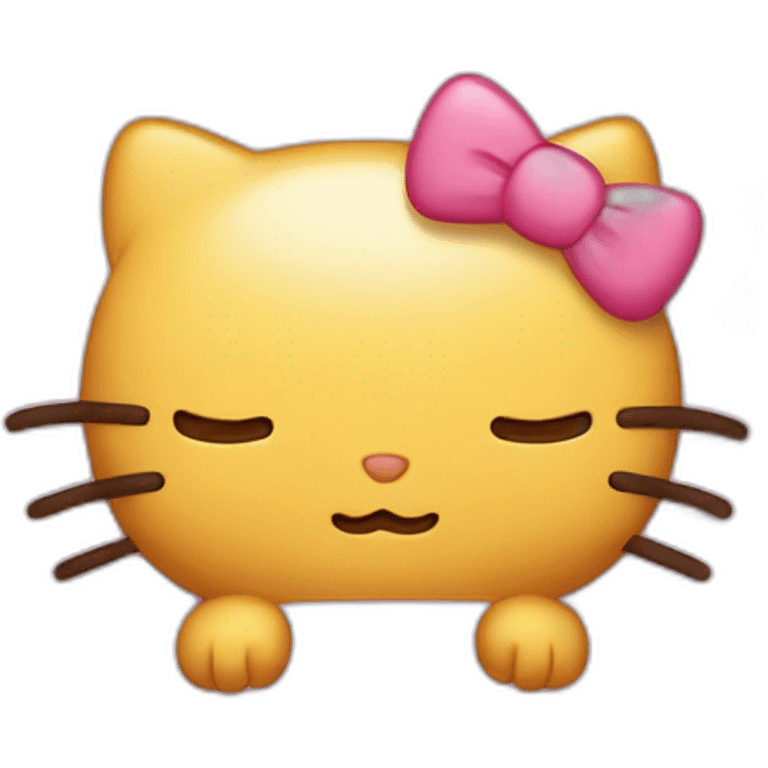 Hello kitty sleeping emoji